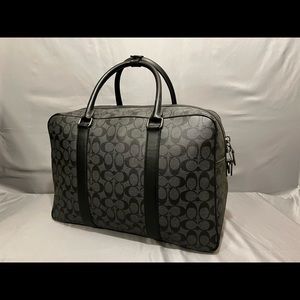 Coach Signature Canvas Overnight Bag w/ Custom Storage Pillow